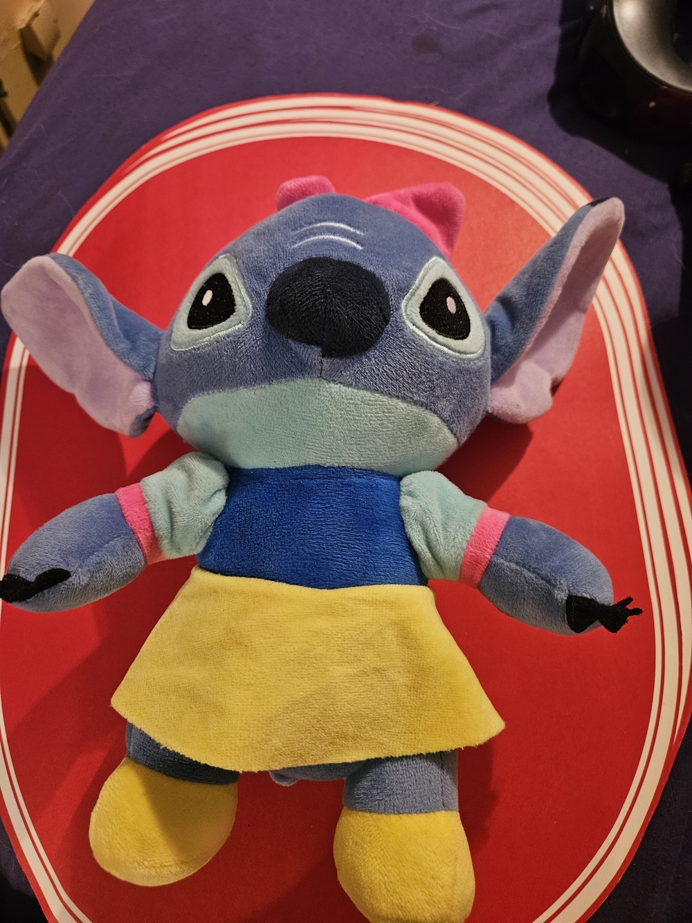 Blue and Yellow Plush Stitch-Inspired Stuffed Toy by